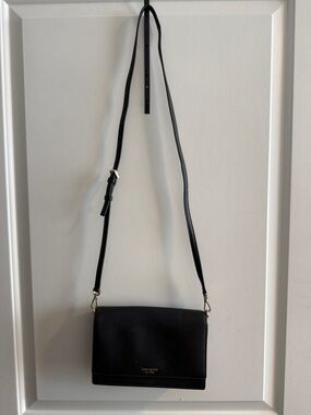 kate spade Black Leather Adjustable Strap Crossbody